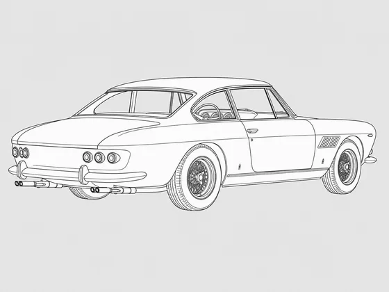 Ferrari 330 GT 2+2 rear 3/4 view