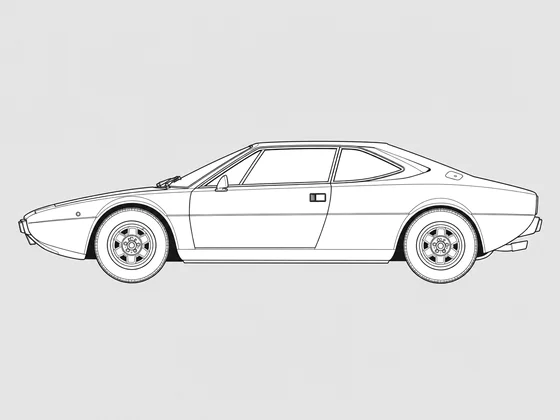 Ferrari Dino 208 GT4 side view