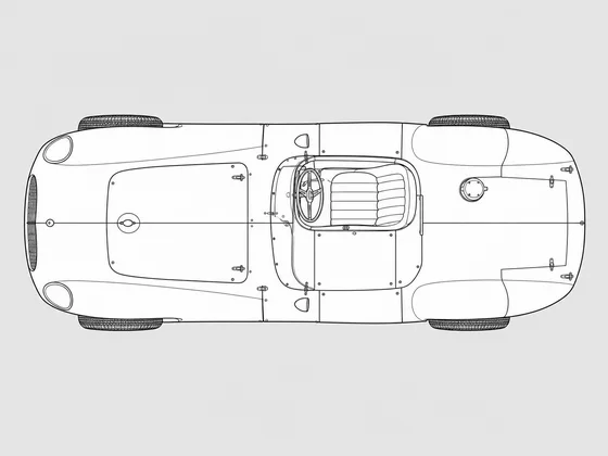 Ferrari 250 Monza top view