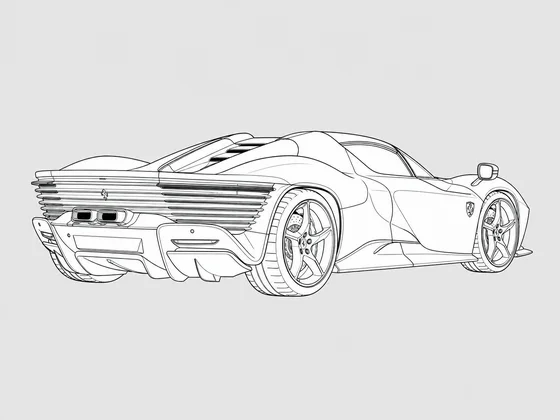 Ferrari Daytona SP3 rear 3/4 view