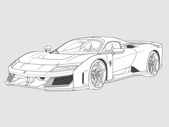 Ferrari F80 front 3/4 view