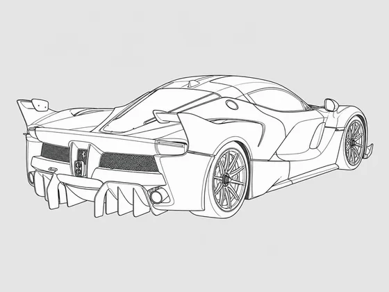 Ferrari FXX K rear 3/4 view
