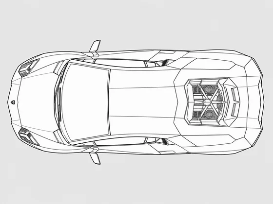 Lamborghini Aventador top view