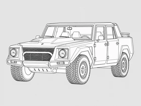 Lamborghini LM001 front 3/4 view