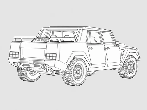 Lamborghini LM001 rear 3/4 view