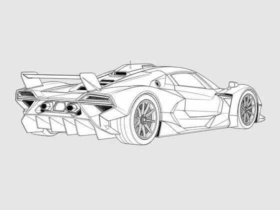 Lamborghini LMA002 rear 3/4 view