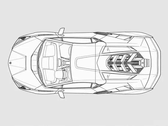 Lamborghini Sián top view