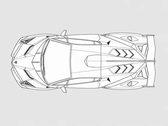 Lamborghini Veneno top view
