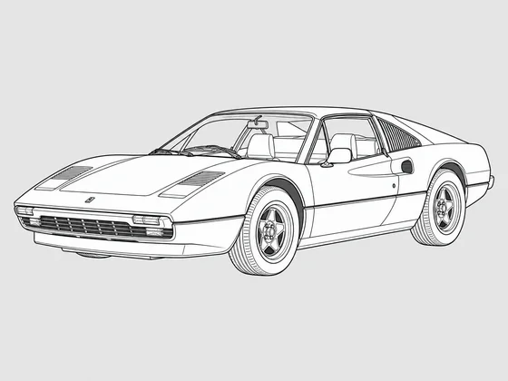 Ferrari 308 front 3/4 view