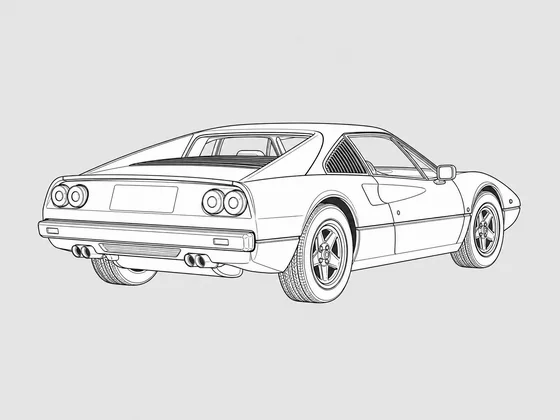 Ferrari 308 rear 3/4 view