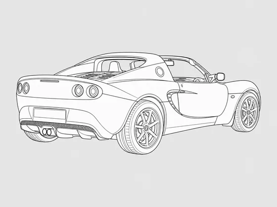 Lotus Elise rear 3/4 view