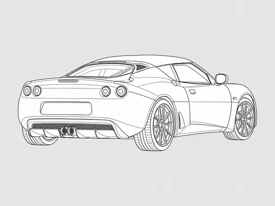 Lotus Evora rear 3/4 view