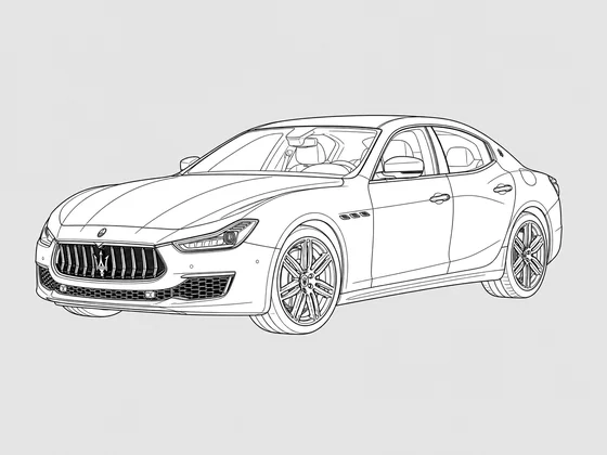 Maserati Ghibli front 3/4 view