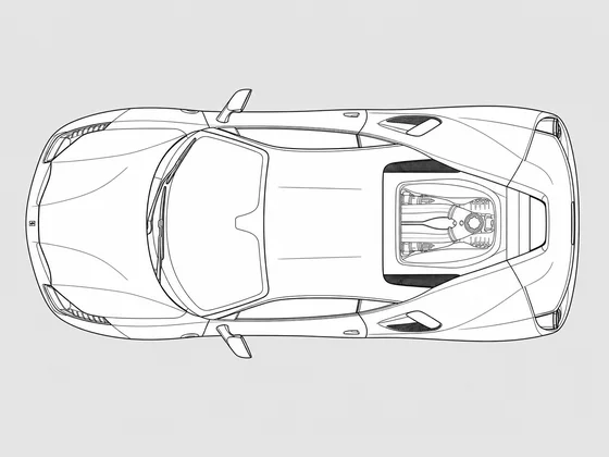 Ferrari 488 top view