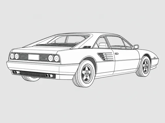 Ferrari Mondial rear 3/4 view