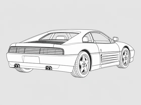 Ferrari 348 rear 3/4 view