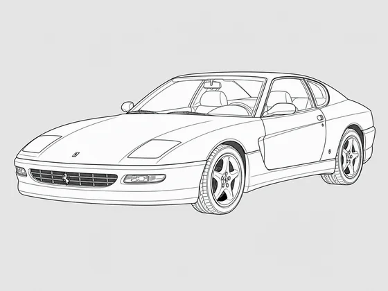 Ferrari 456 front 3/4 view