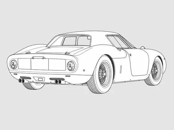 Ferrari 250 LM rear 3/4 view