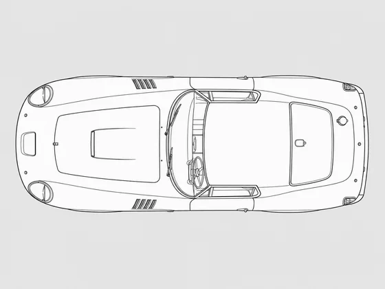Ferrari 250 top view