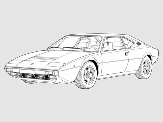Ferrari Dino 308 GT4 front 3/4 view