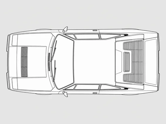 Ferrari Dino 308 GT4 top view